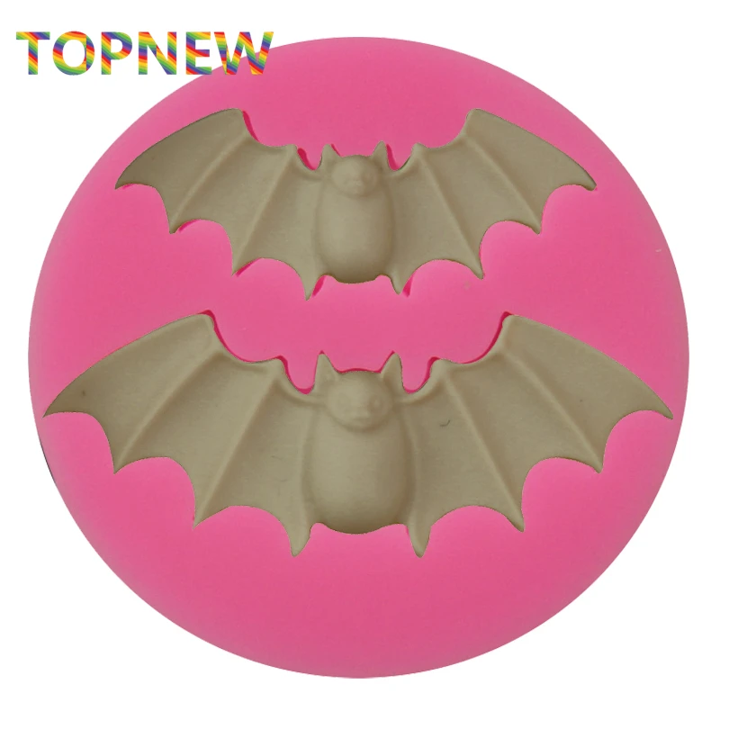 Летучие мыши Хэллоуин силиконовые формы Hallowmas помадка торт украшения Sugarcraft еда
