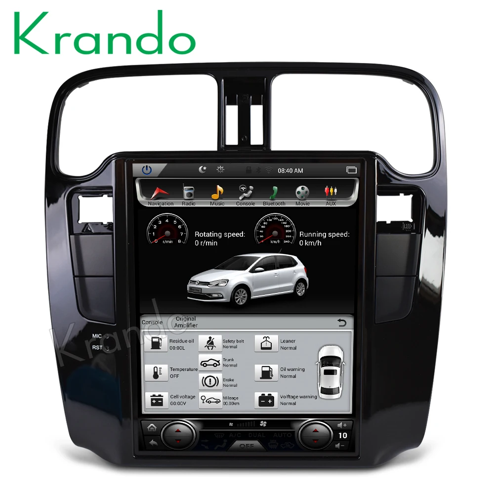 Krando Android 8,1 10," Tesla вертикальный Автомобильный мультимедийный плеер gps для VW Volkswagen Polo+ навигационная система Радио Аудио BT