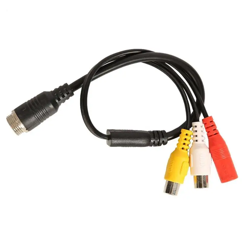 

4Pin Aviation Head Male Plug to 2RCA Female DC Female Extension Cable Adapter Wire for CCTV Camera Security DVR Microphone