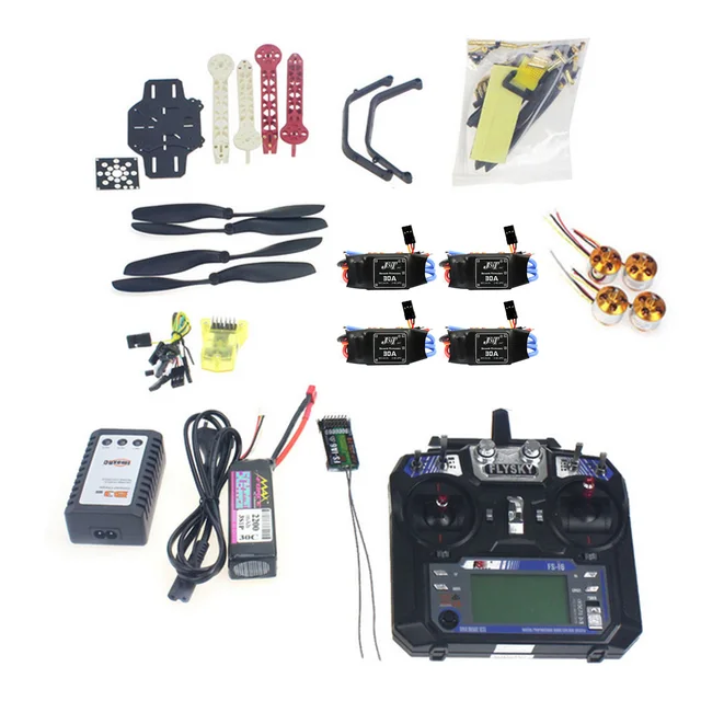 $110.79  Full Set RC Drone Quadrocopter 4-axis Aircraft Kit F330 MultiCopter Frame MINI CC3D Flight Control 