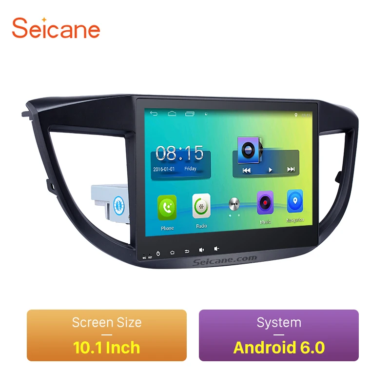 

Clearance Seicane 10.1" Android 6.0 Car Stereo GPS Navigation For 2011 2012 2013 2014 2015 Honda CRV With Touchscreen 3G WiFi
