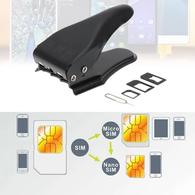 Универсальный резак 3 в 1 для sim карт Micro Nano SIM комплекте телефонов Samsung Huawei