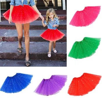 

2019 Tulle Skirts Womens Girls Fashion Elastic High Waist Mesh Tutu Skirt Pleated Mini Skirts Party Ballet Dance Shinny Skirts