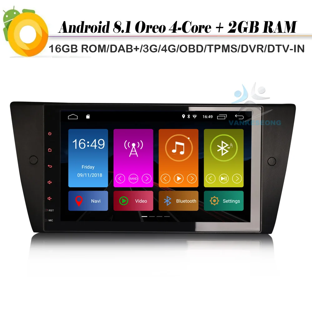 9 &quotAndroid 8 1 Авторадио Sat Nav DAB + WiFi 4G GPS Радио RDS DVR OBD BT автомобильный мультимедийный