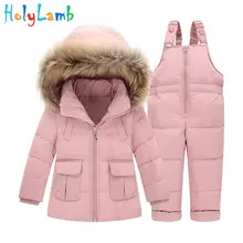 Warm Kids Snowsuit Duck Down Jacket Coat + Overalls Winter Suits For Baby Girl Clothes Children's Down Jacket Faux Fur Coat Warm Kids Snowsuit Duck Down Jacket Coat + Overalls Winter Suits For Baby Girl Clothes Children's Down Jacket Faux Fur Coat