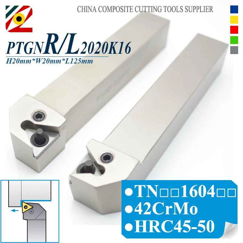 

EDGEV Tool Holder PTGNR2020K16 PTGNL2020K16 CNC Metal Lathe Accessories External Turning Toolholder For TNMG160404/08