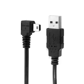 

Cablecc Mini USB B Type 5pin Male Right Angled 90 Degree to USB 2.0 Male Data Cable with Ferrite 3.0m