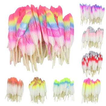 

fityle 12pcs Dyed Natural Goose Feather Trim for DIY Home Party Decoration Kids Crafts Millinery DIY Art Craft Sewing 10-15cm