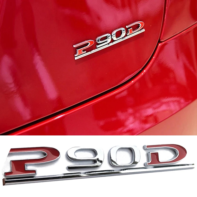 

Emblem Word P100D Letter Logo Badge For Tesla Model S Model X P100D 90D 85D Etc.