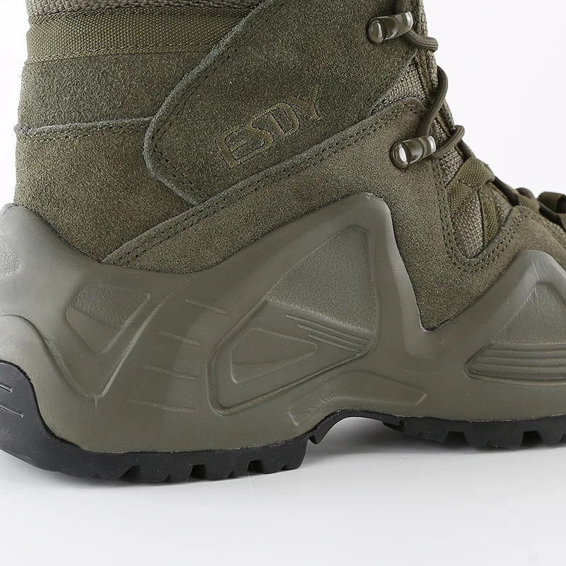 Men Women's High Tube Outdoor Climbing Hunting Shoes Army Fans Combat Training Hiking Non-slip Leather Wearproof Tactical Boots