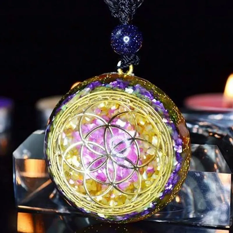 Подвеска Orgonite ожерелье из природных кристаллов изгнание злых духов изменение