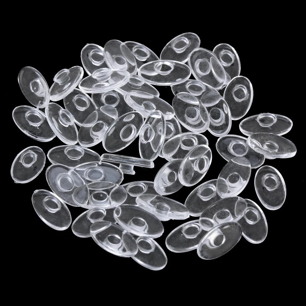 25 Pairs of Anti-slip Silicone Oval Eyeglasses (Transparent)