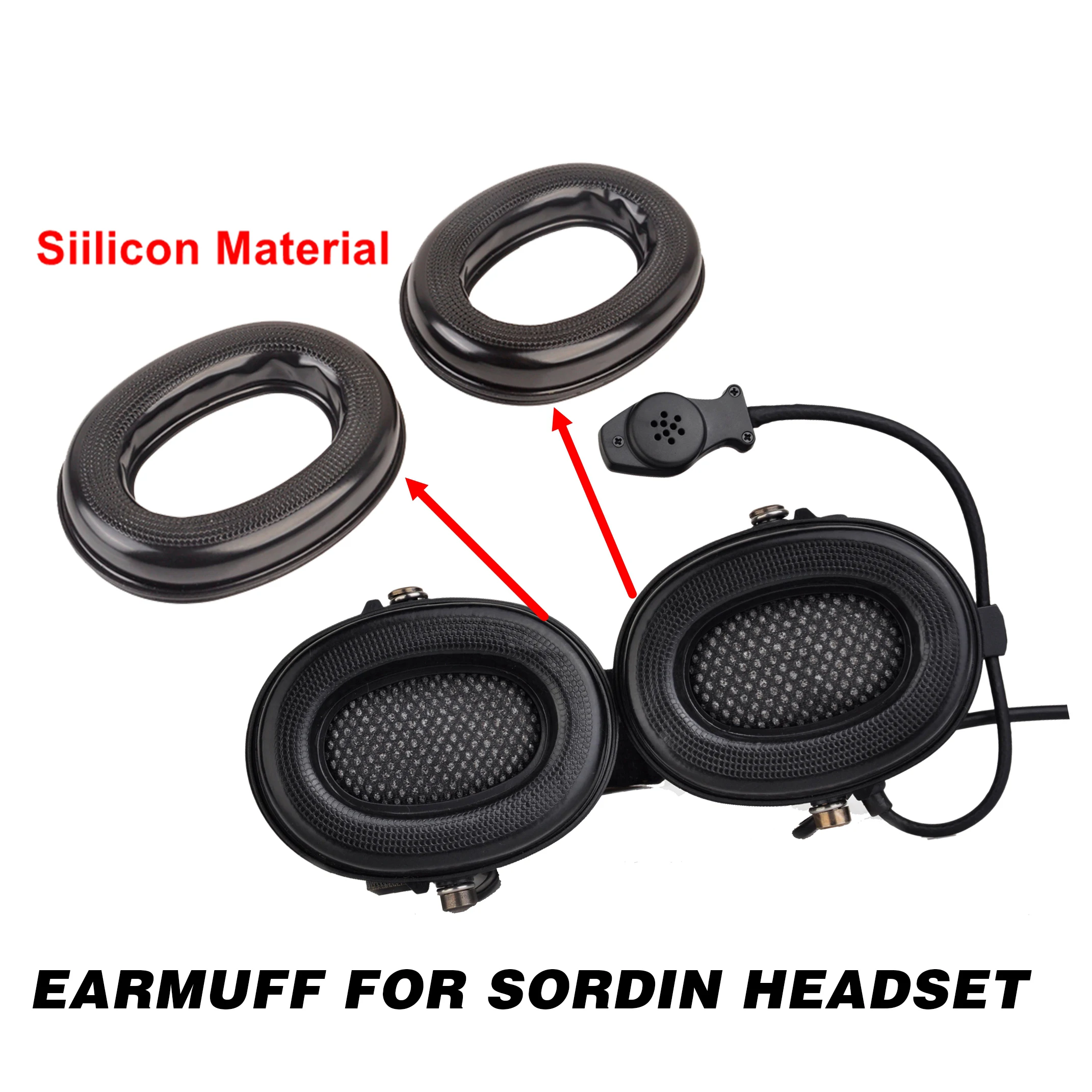 Tactical Earmuffs Silicone Or Sponge For Z-Tactical Sordin Headphones Comtac I II III Headset Accessories