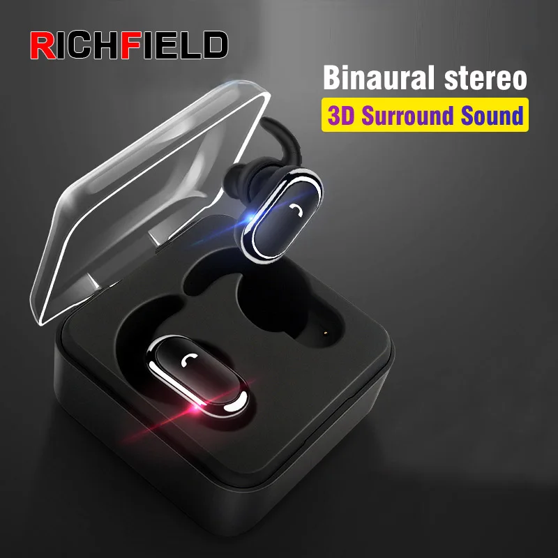 

D005 tws Wireless Earphone Bluetooth In Ear Phones Earbuds Headset Gamer 3D Surround Sound Charging case for iPhone Mi Earphones