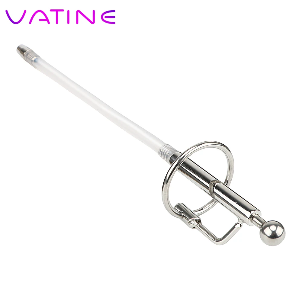 VATINE Dilator Penis Ring Urethral Prince Stretching Horse Stimulate Catheter Sounding Sex Toys for Men Gay Penis Plug urethral dilator silicone urethral dilator
