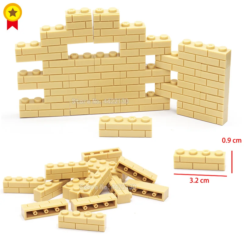 Brick Bulk Building Blocks Accessories 1x4 Wall Brick Diy City Military Battlefield Figures Mini Gift For Children With Legoingl