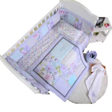 Элегантный экологически чистый простой очистки милый изготовленный конкурентоспособная цена набор постельных принадлежностей для малышей детская кроватка