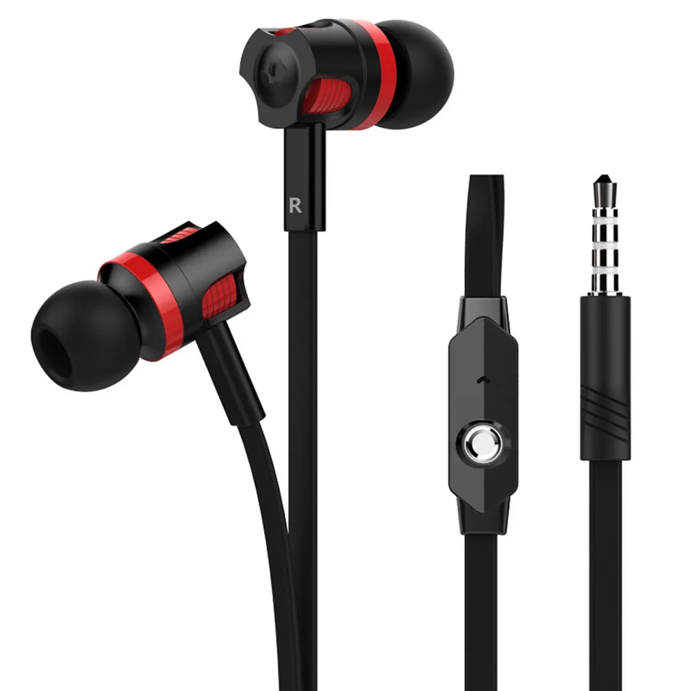 Mesuvida Wired Earphone Noodle Line Heavy Bass 3.5mm In-Ear Answering Phone Headphones For MP3 IOS Xiaomi SamSung PC MobilePhone |