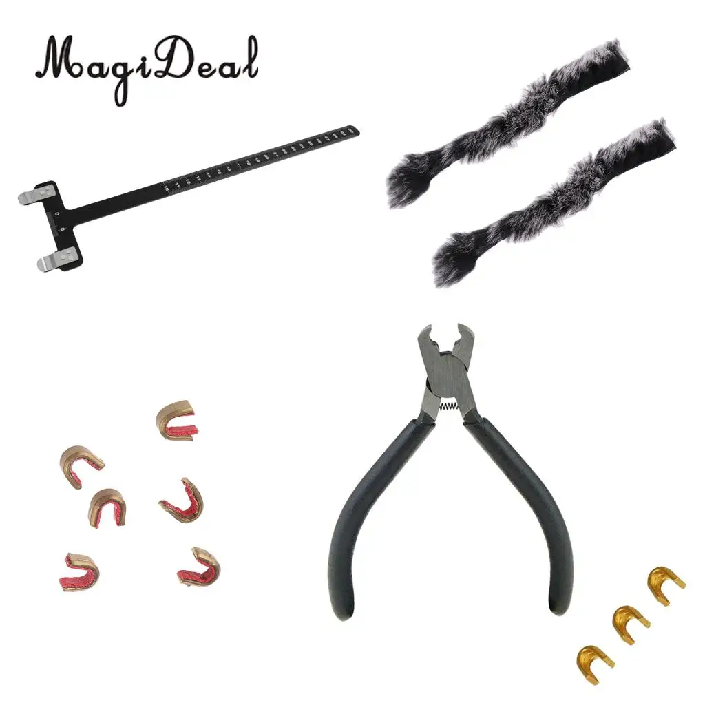 

Archery Tools Set 9pcs Bowstring Nocking Points Copper Nocks + Nocking Pliers + T Bow Square + String Silencer Outdoors