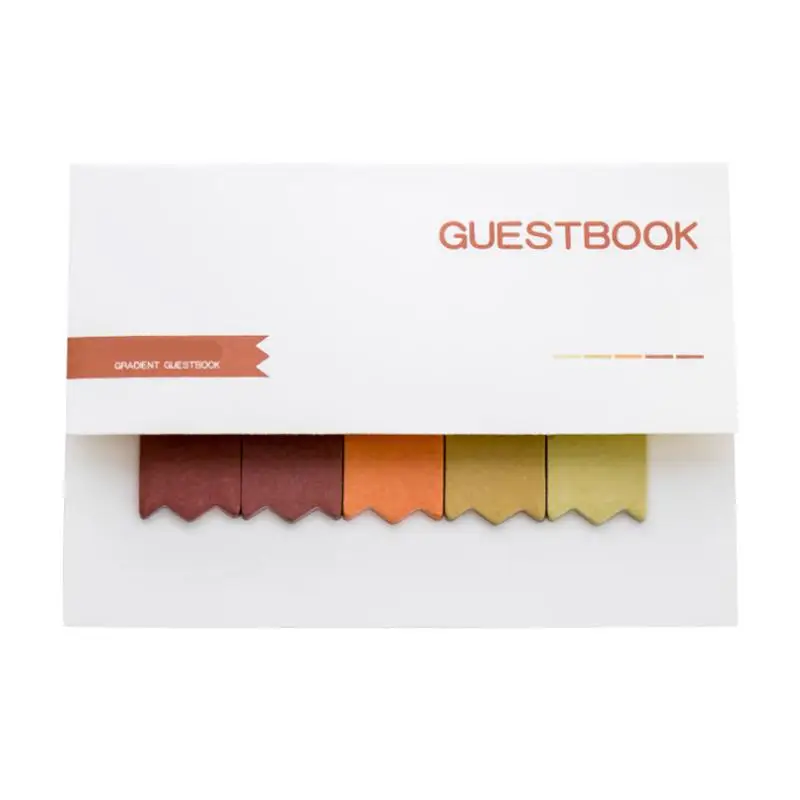 

100PCS Gradient Color Sticky Note Self Adhesive Index Label Post-it Office School Supplies For Message Notes Book Tag