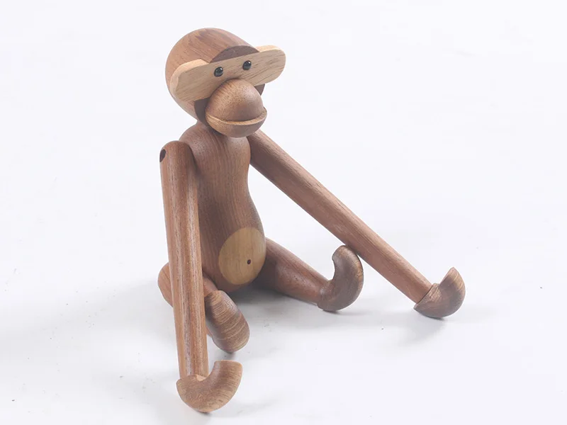 Nordic Home Decor hanging wood monkey arctic monkeys wooden toys joints