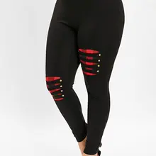 Wipalo Леггинсы с высокой талией, эластичные обтягивающие брюки, рваные леггинсы в клетку, узкие брюки с эластичной талией