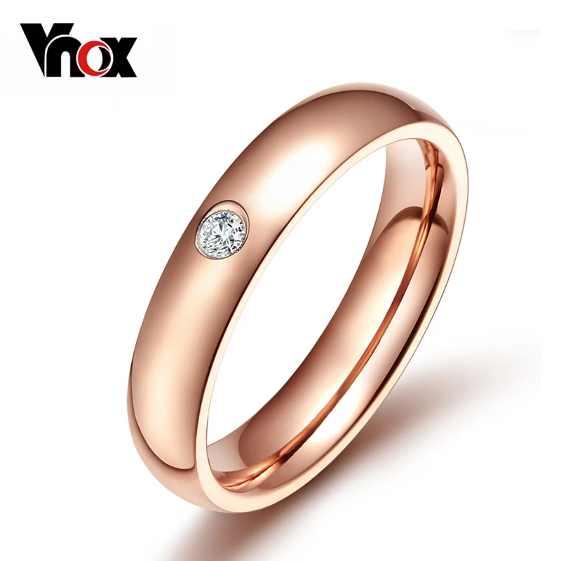 

Vnox 5mm Stainless Steel Simple Riings for Women 4 Color US size 5 6 7 8 9