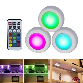 

3Pcs LED Remote Control 12 Color Atmosphere Cabinet Lamp Home Decoration-30