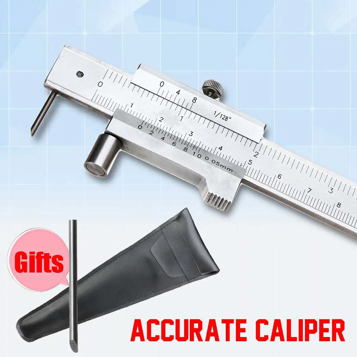 

Measure Scale Ruler 0-200mm 0.05mm Accurate Parallel Line Digital Vernier Caliper Carbon steel+Stainless Steel for Iron Wood