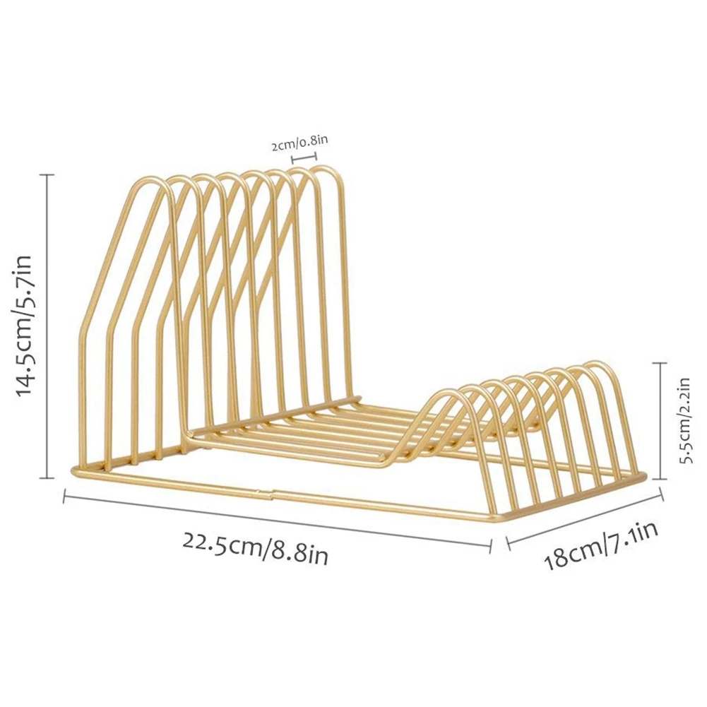 

Vintage Magazine Holder & Book Rack, Vintage Hill Desktop File Organizer Iron Art Desktop Storage Rack Bookshelf For Office Ho