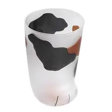 1 шт. милые матовые свечи в стеклянной чашке для ног кошки прозрачное Термостойкое питьевое стекло для сока молока кофейная чайная чашка Питьевая утварь