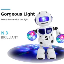 Детский Электронный умный космический танцующий робот с музыкой мигающий светодиодный светильник игрушки для прогулок Рождественский подарок на год для ребенка