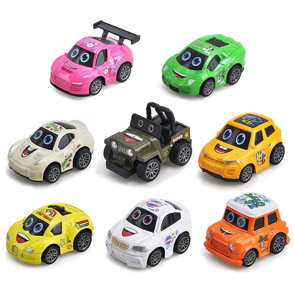 

Kids Cartoon Shape Pull Back Alloy Cars Toys Set Vehicles Diecast Children Pocket Toys Model Nursery gift