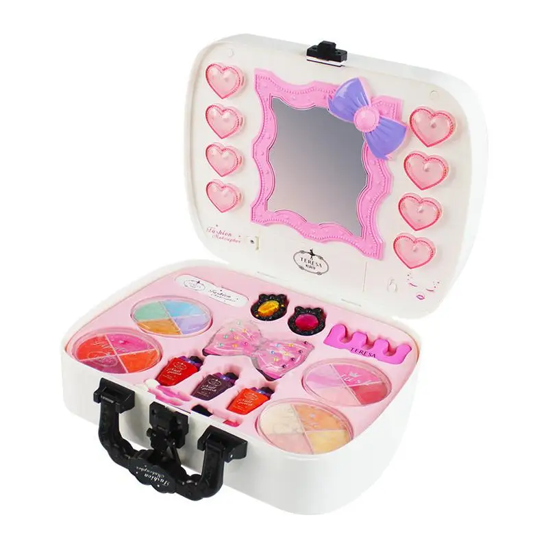 

14 Pcs LED Lighting Cosmetics Play House Toy Set Makeup Gift Set Children Girl Cosmetics Toys For Children Christmas Gifts