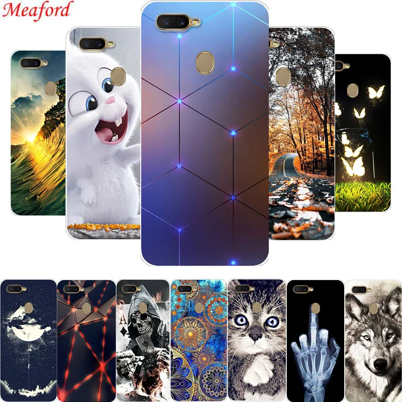 

6.2'' For OPPO A7 Case Popular Cool Print Funda Silicone Soft TPU Case For OPPO A7 Phone Case Fashion Cute Animal Floral Coque