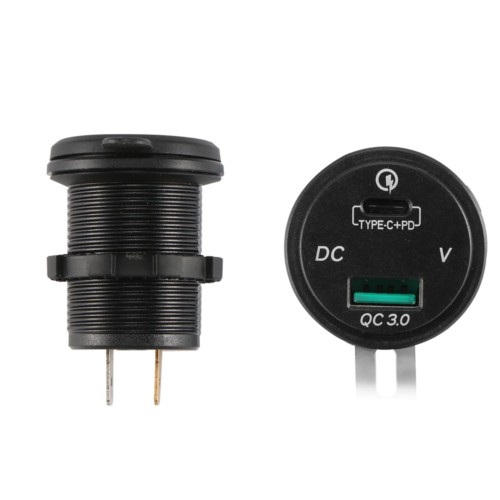 5V type C 36W Автомобильное USB зарядное устройство концентратор адаптер 12 24V Быстрая