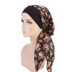 Для женщин эластичные внутренние хиджабы шляпа пастырской Стиль женские резинки для волос модные мусульманский тюрбан хиджабы Шапки