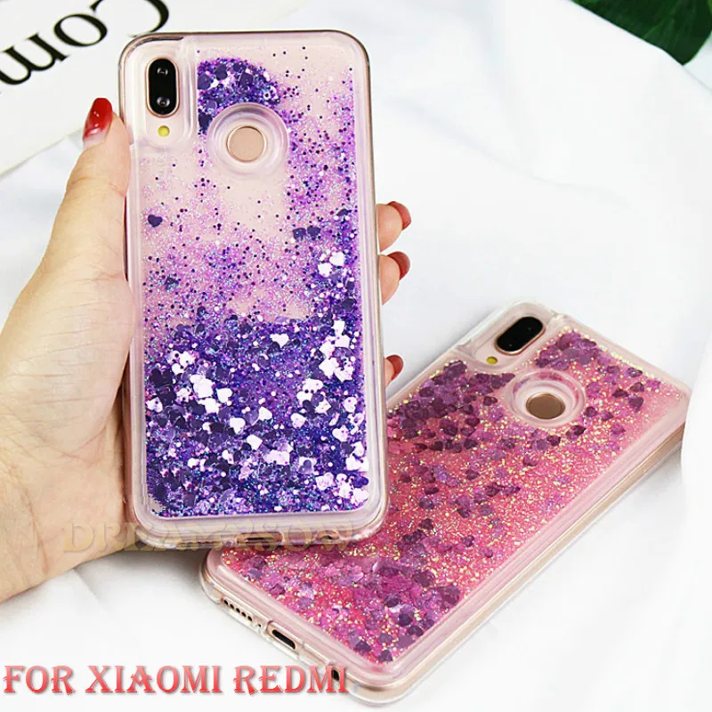 

Liquid Glitter Quicksand Case For Redmi Note 7 6 5 Pro 4X 4A 5A 5 Plus Xiaomi Mi 9 8 A2 Lite 6X A1 5X Pocophone F1 Phone Covers