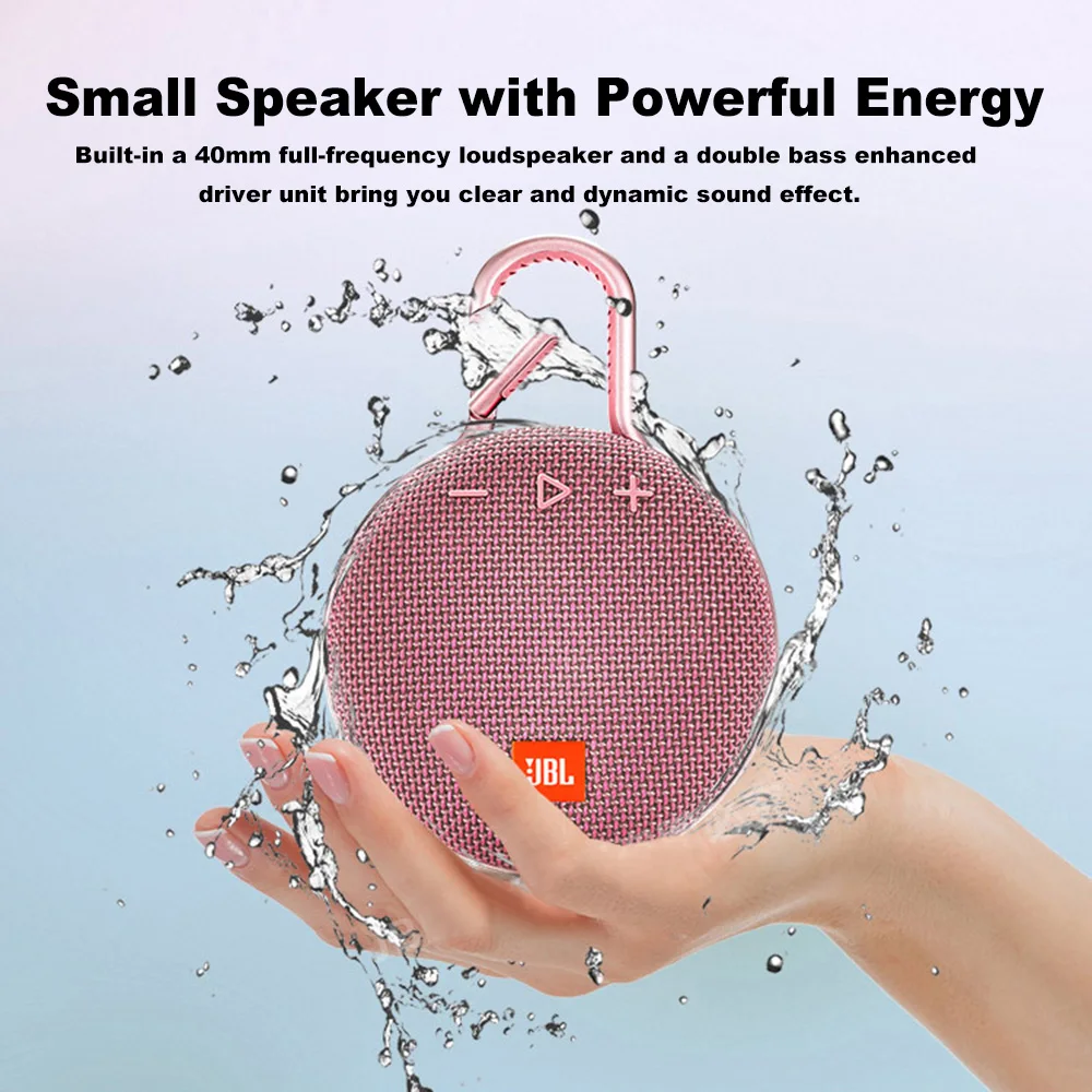 Портативный Bluetooth мини динамик JBL Clip 3 беспроводной IPX7 водонепроницаемый