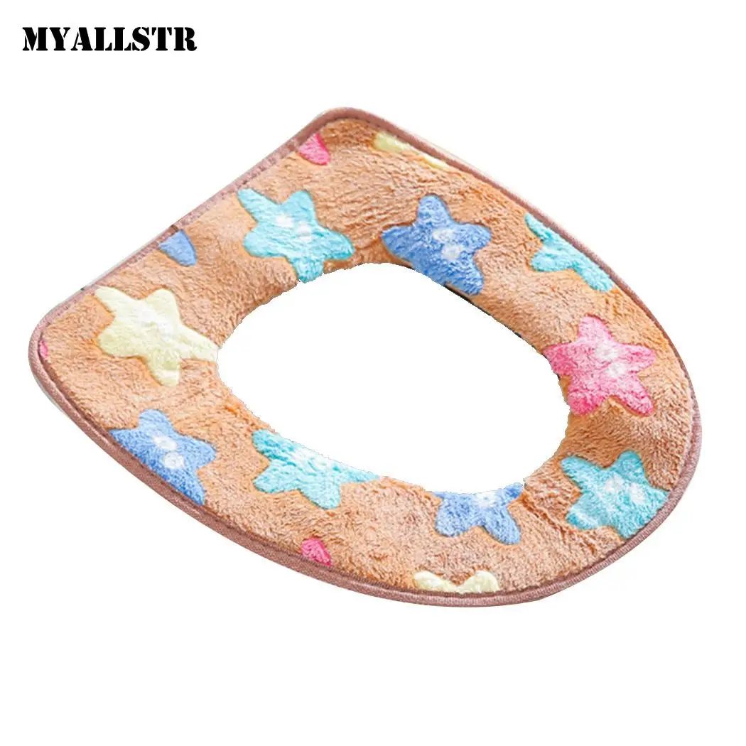 

Velvet Round Coffee Unisex Cushion Blue Products Seat Purple Bathroom Pink Cover Toilet Comfortable Warm Starfish Pad