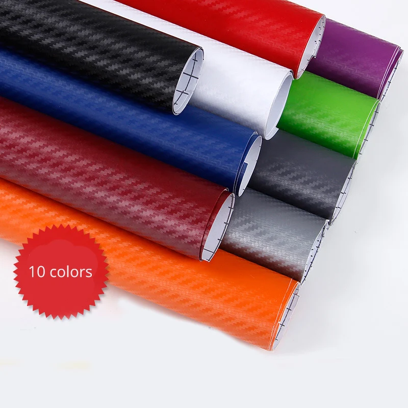Car Decoration 1.52m*30cm Colorful Carbon Fiber Film High Glossy Warp Motorcycle Stickers Accessories Waterproof Automobiles | Автомобили