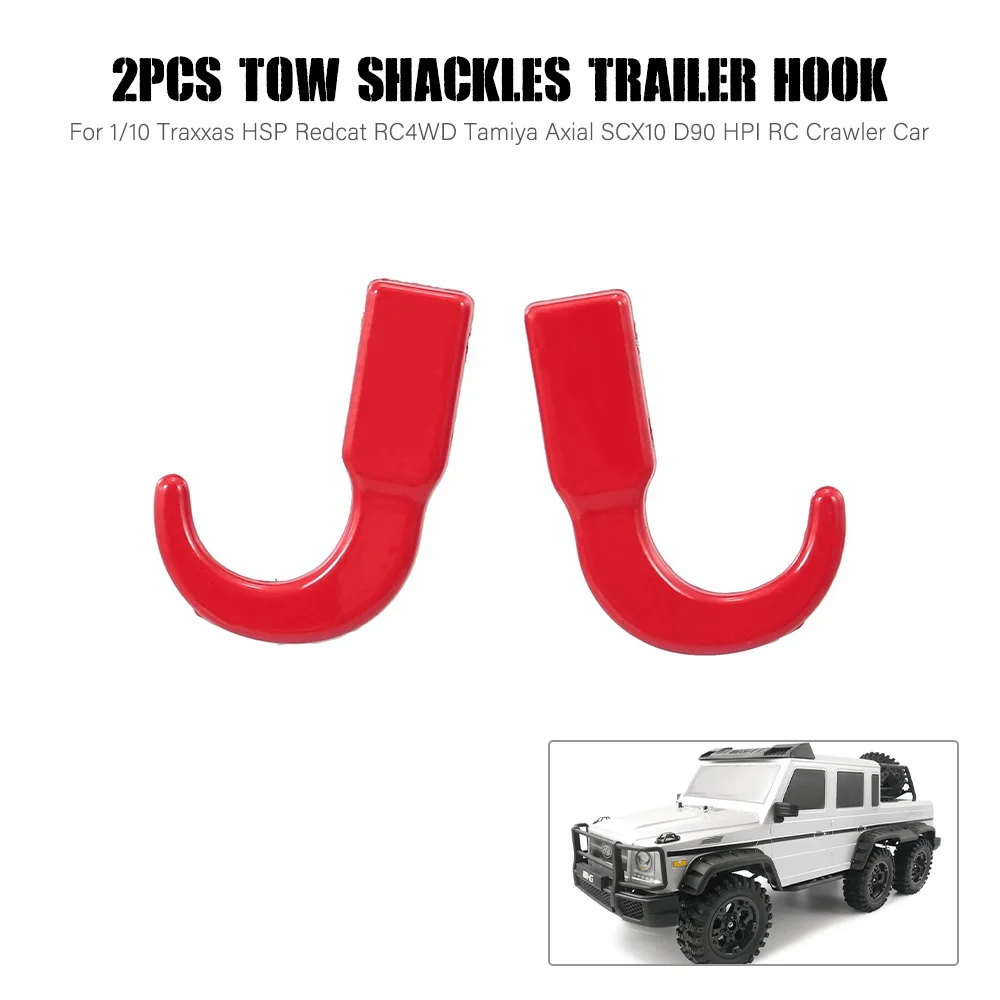 2pcs RC Car Tow Shackles Trailer Hook for 1:10 Traxxas HSP