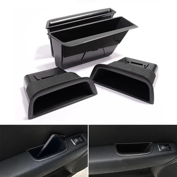 

4pcs/Set Black ABS Plastic Front&ampRear Door Armrest Storage Box Kit Fit For Mercedes Benz C Class W204