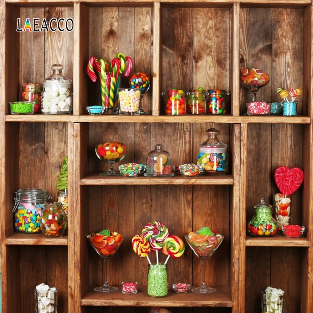 

Laeacco Cartoon Candy Cake Backdrop Children Portrait Photography Backgrounds Customized Photographic Backdrops For Photo Studio