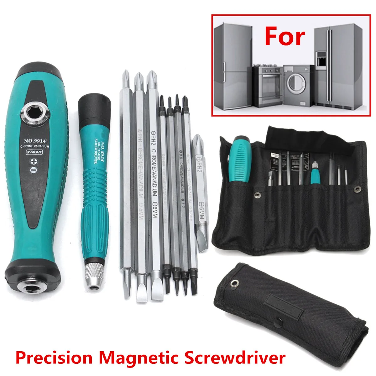 

10Pcs Precisions Magnetic Screwdriver Phillips Slotted Star Bits Repair Tool Kits