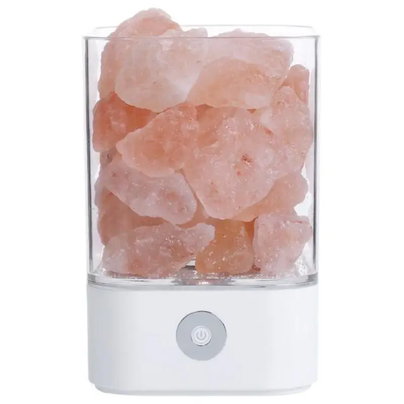 

USB Crystal Light Natural Himalayan Salt Lamp Led Lamp Air Purifier Mood Creator Indoor Warm Light Table Lamp Bedroom Lava Lam