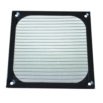 

12cm x 12cm PC Cooler Fan Aluminum Dustproof Meshy Filter Black