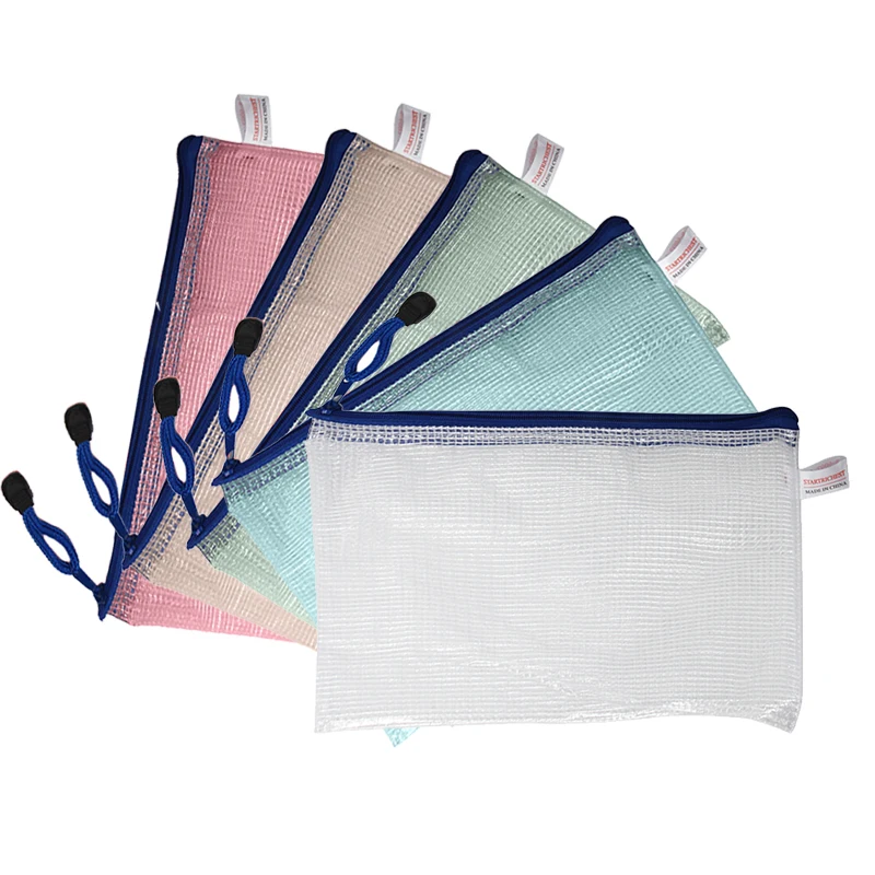 

12pcs/lot A5 Paper Document Pouch PVC Clear Filling Bag Rondom Color
