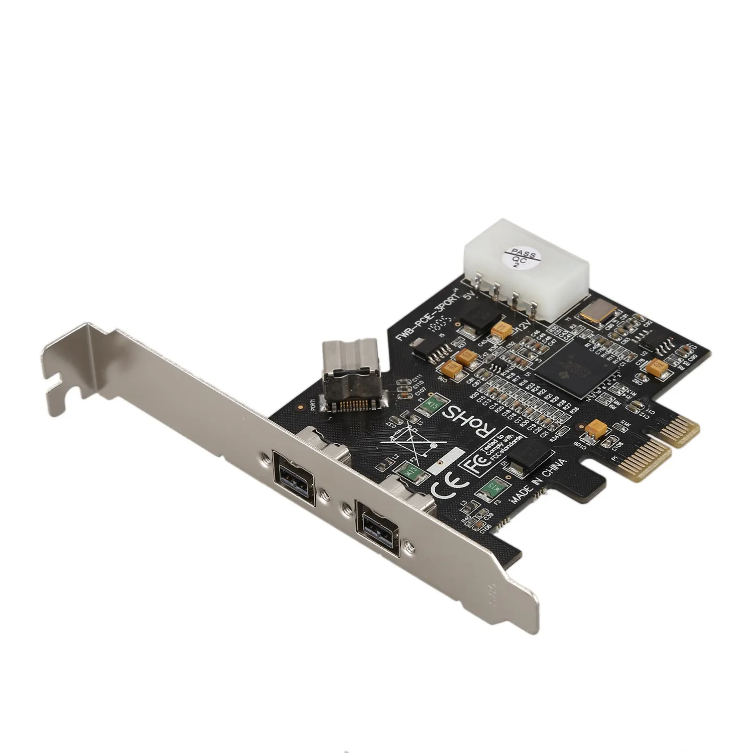 

HOT-PCI-Express IEEE 1394b FireWire 3 Port Controller Card (2 External + 1 Internal)