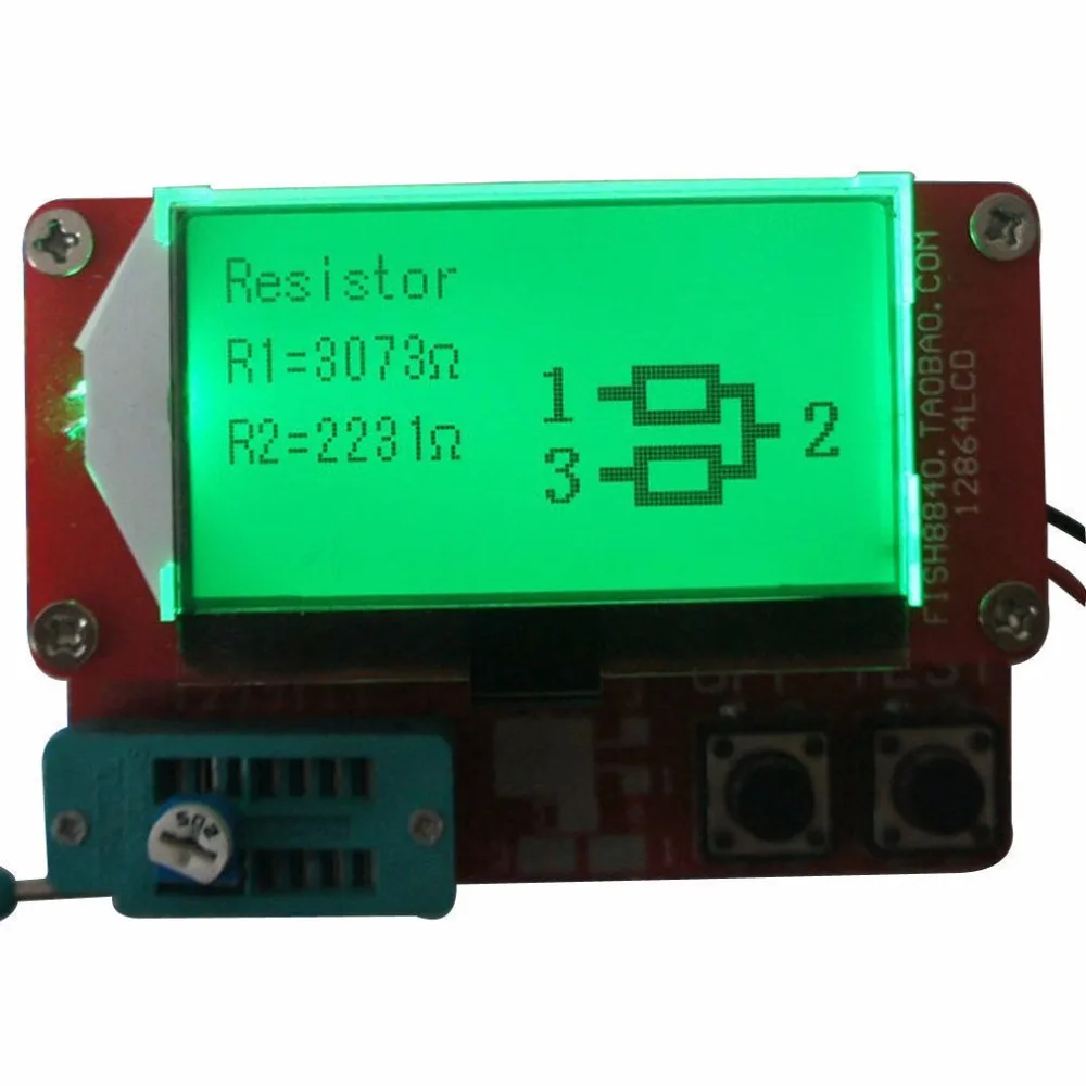 12864 ЖК-дисплей Mega328 ESR метр Транзистор тестер Диод Триод Емкость MOS/PNP/NPN MOSFET |